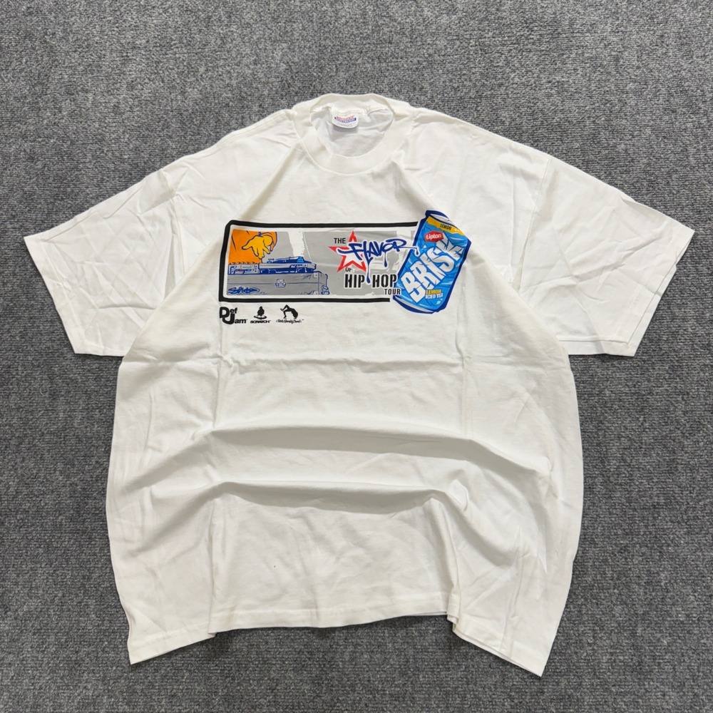 2000s XL Brisk Flavor of Hip Hop Tour Def Jam Records Promo T-shirt Men's Hanes